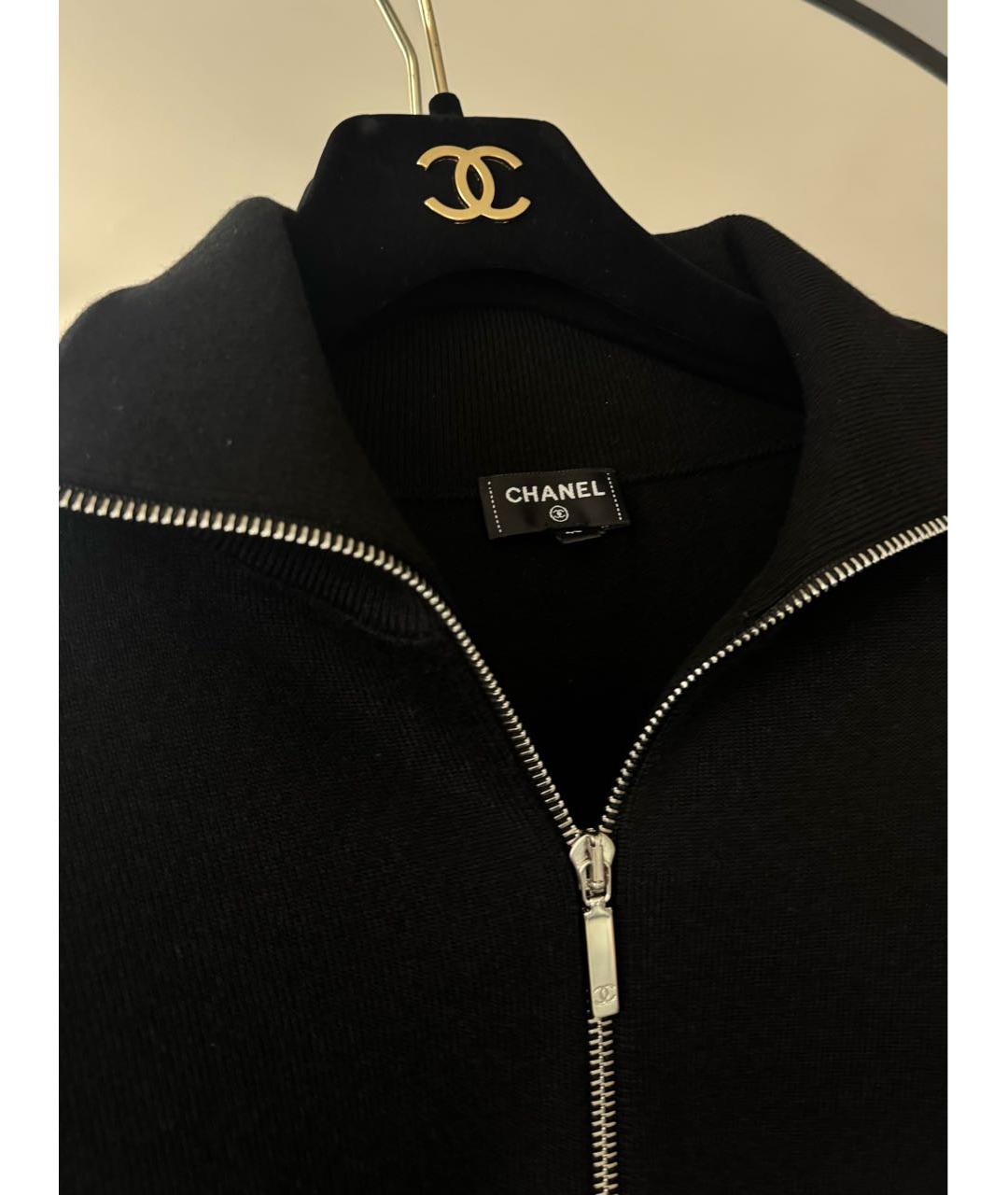 CHANEL Черный шерстяной джемпер / свитер, фото 4