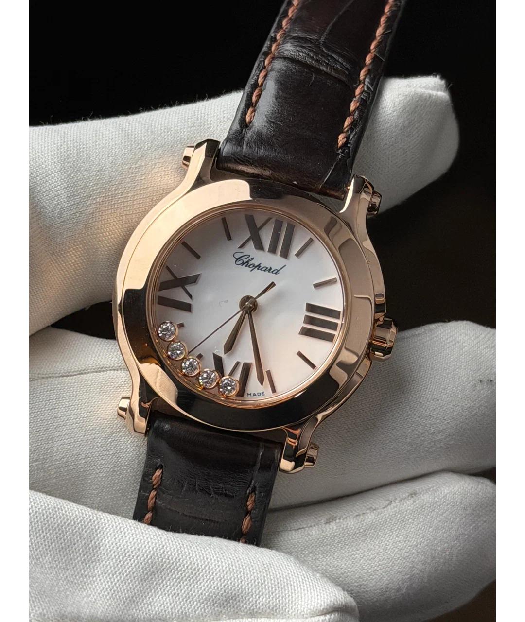 CHOPARD Белые часы из розового золота, фото 3