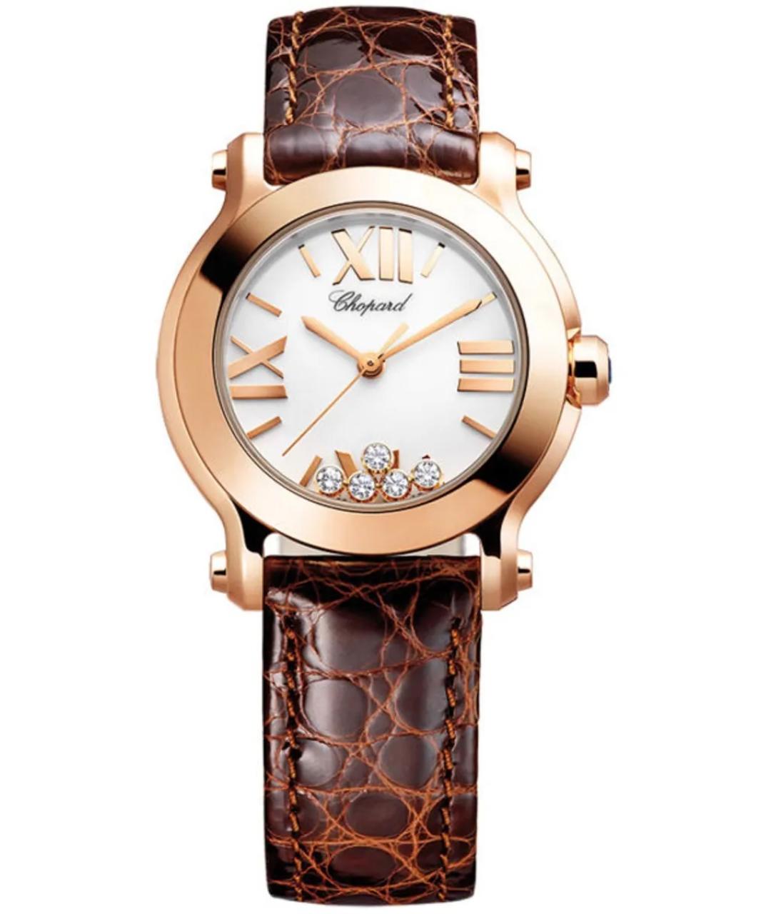CHOPARD Белые часы из розового золота, фото 8
