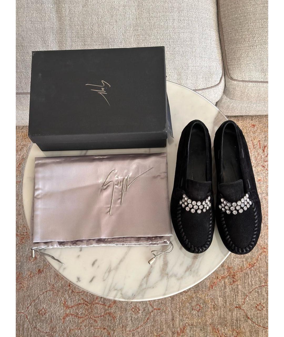 GIUSEPPE ZANOTTI DESIGN Черные кожаные мокасины, фото 2