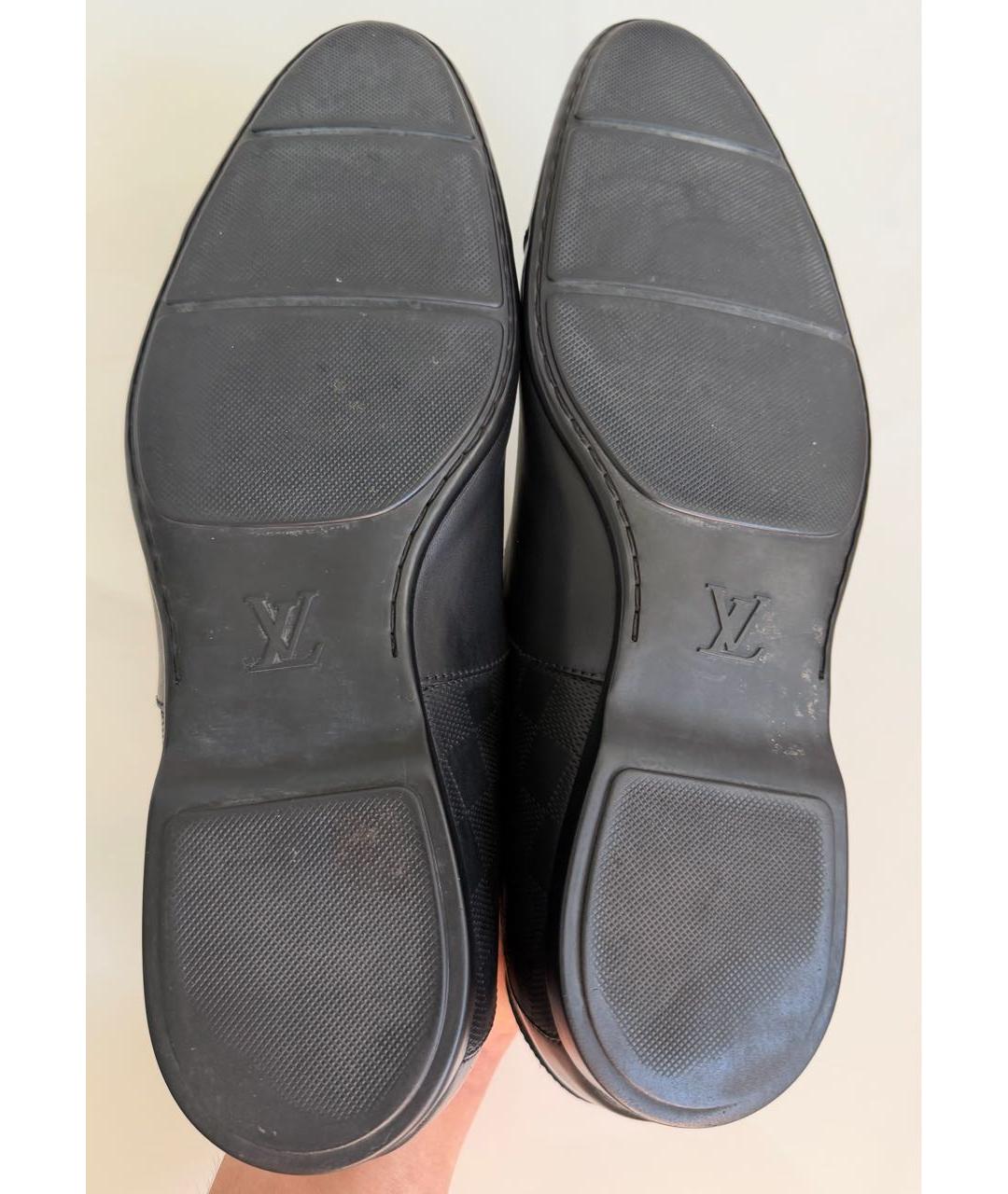 LOUIS VUITTON Черные кожаные туфли, фото 8