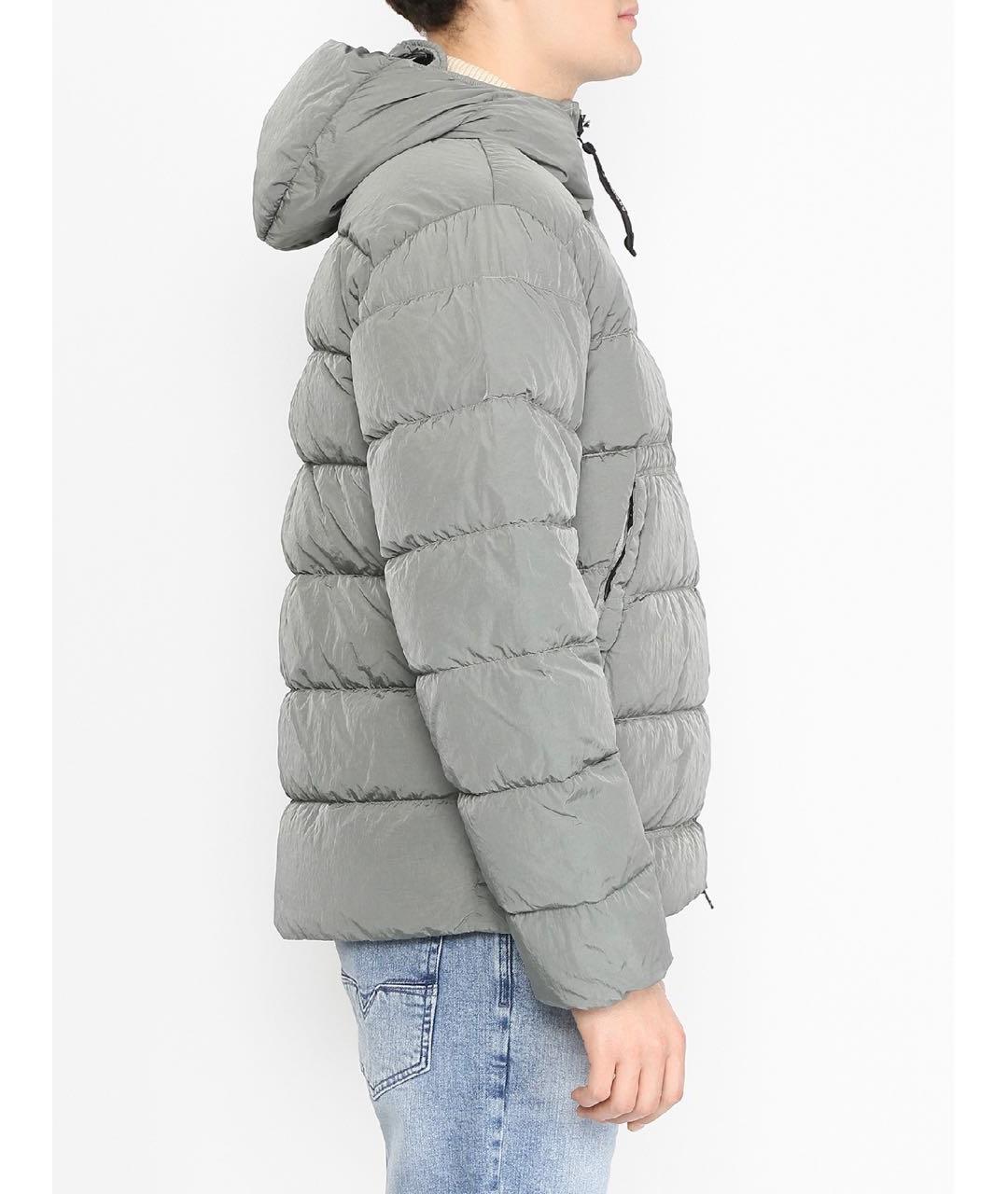 CP COMPANY Серый нейлоновый пуховик, фото 4
