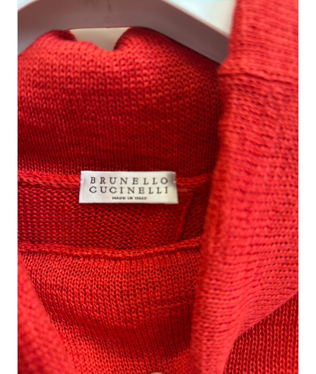 BRUNELLO CUCINELLI Красная хлопковая жилетка, фото 5