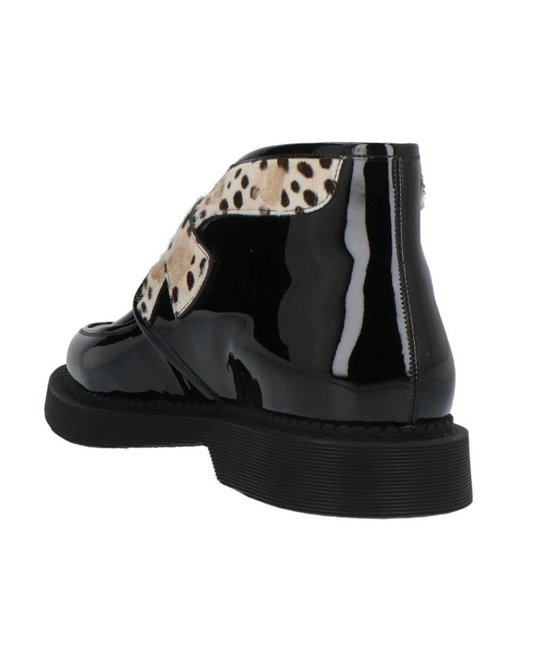SAINT LAURENT Черные ботинки из лакированной кожи, фото 4