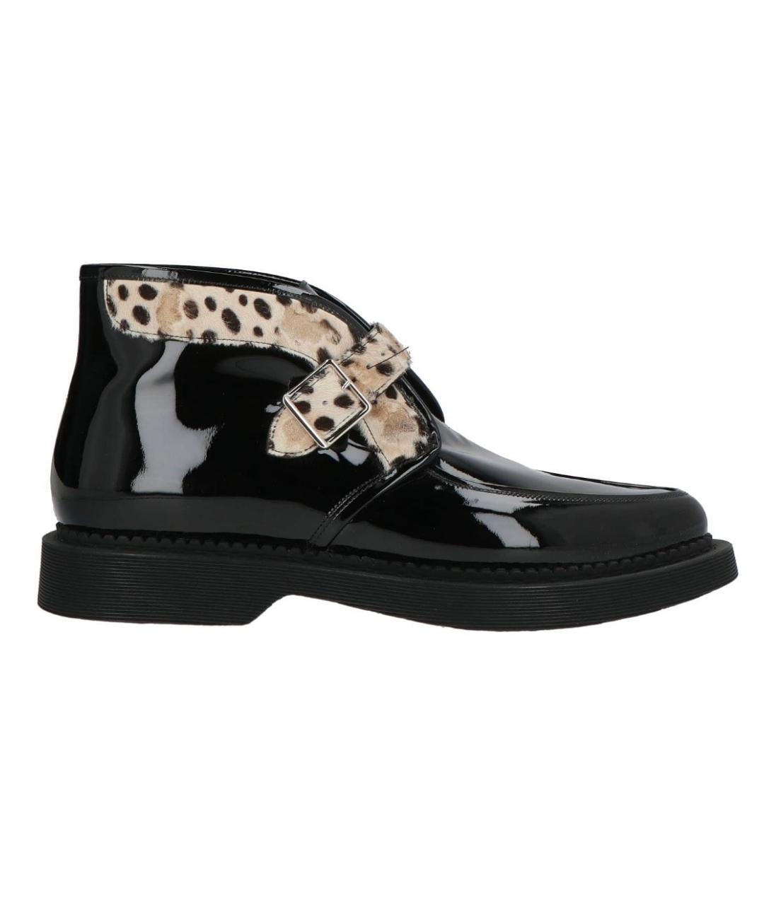 SAINT LAURENT Черные ботинки из лакированной кожи, фото 5