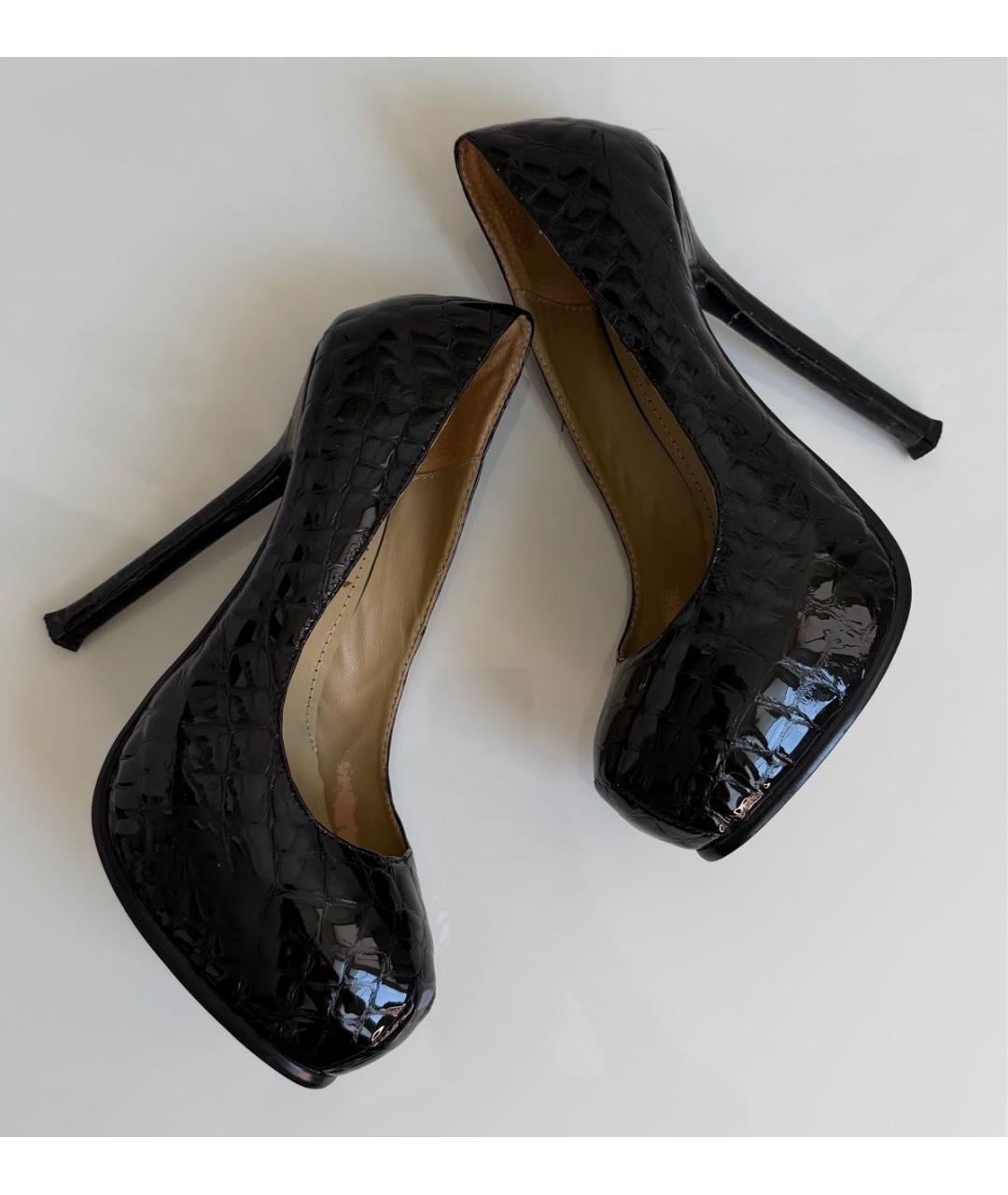 SAINT LAURENT Черные кожаные туфли, фото 7