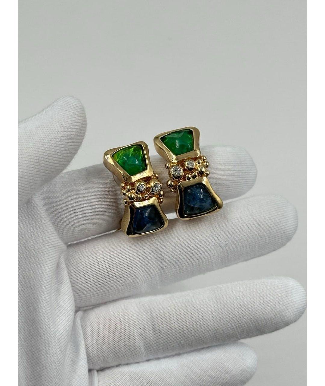CHRISTIAN DIOR Мульти позолоченные клипсы, фото 2