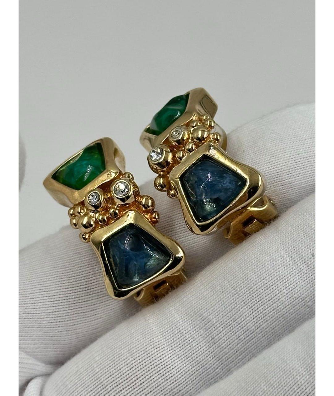 CHRISTIAN DIOR Мульти позолоченные клипсы, фото 3