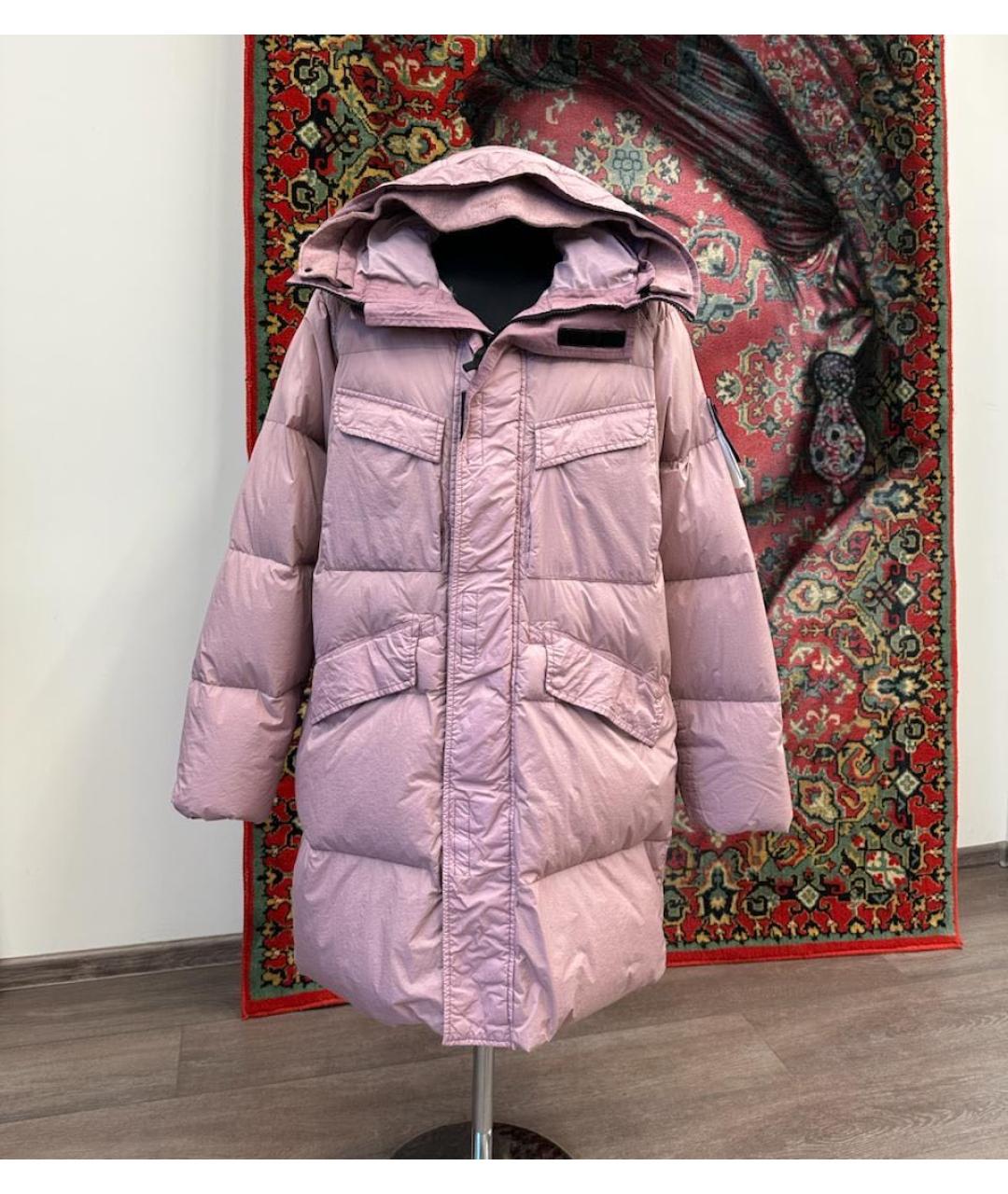STONE ISLAND Коралловая полиэстеровая куртка, фото 8