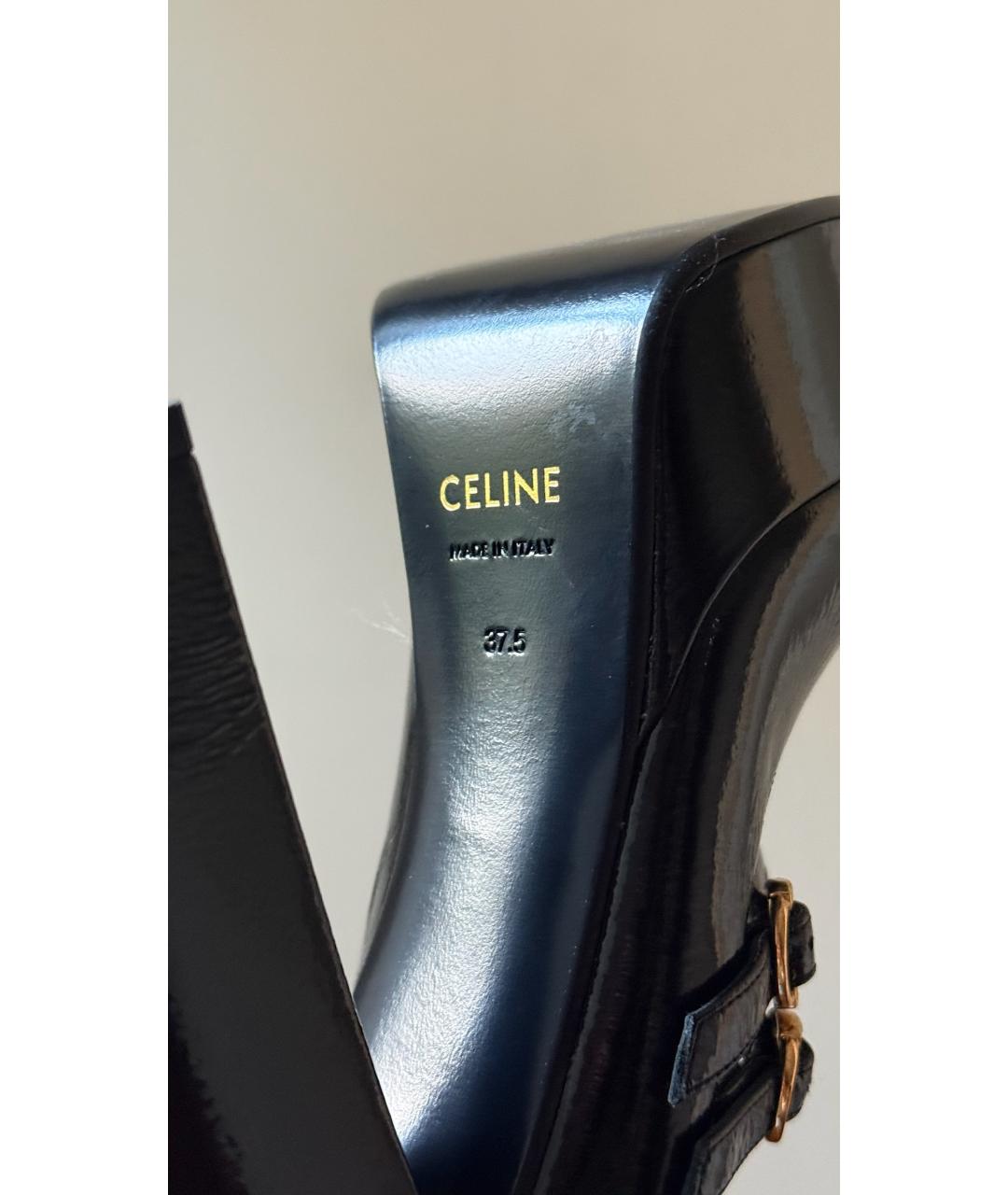 CELINE Черные туфли из лакированной кожи, фото 6