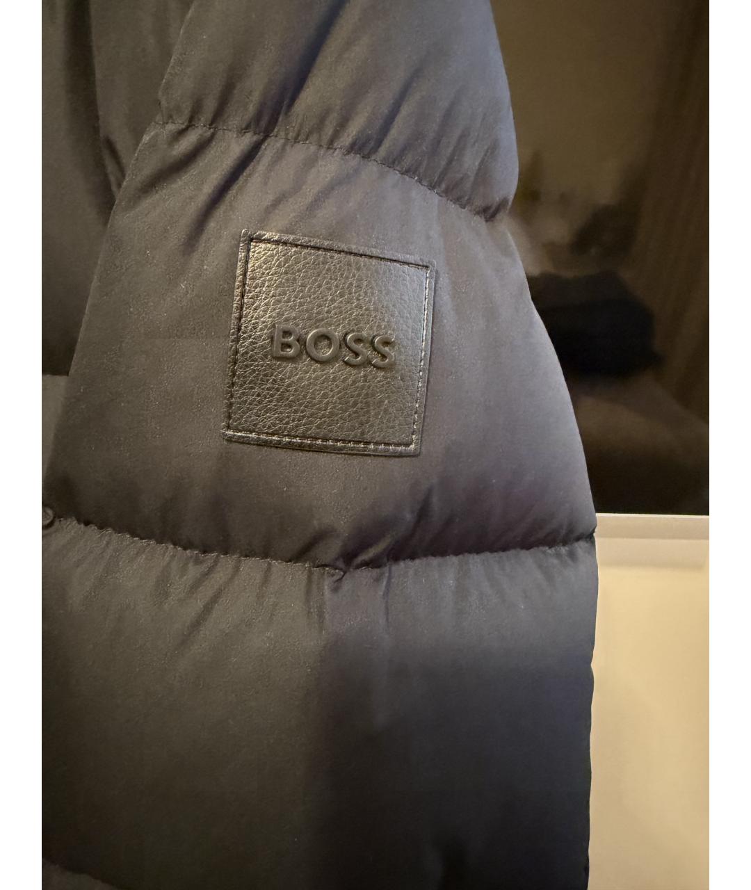HUGO BOSS Черный полиэстеровый пуховик, фото 2