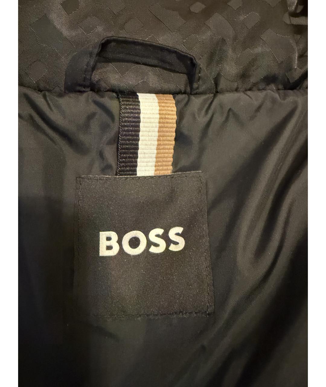 HUGO BOSS Черный полиэстеровый пуховик, фото 6