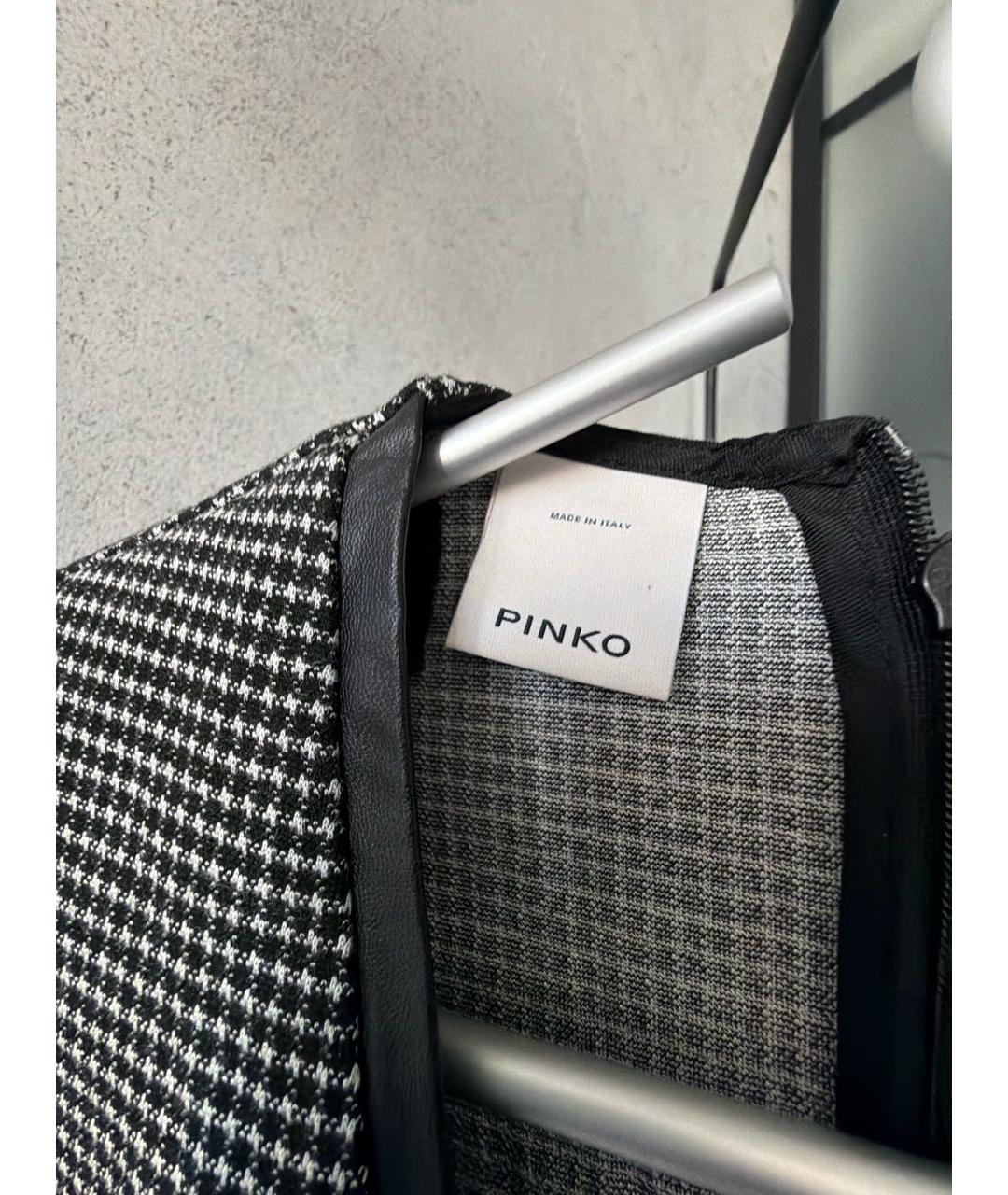 PINKO Черное полиэстеровое повседневное платье, фото 5