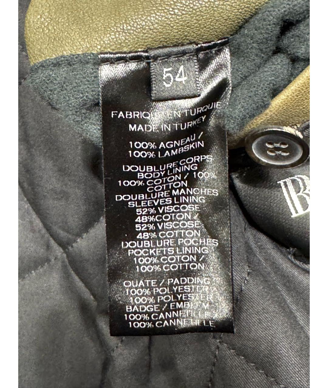 BALMAIN Хаки кожаная куртка, фото 6