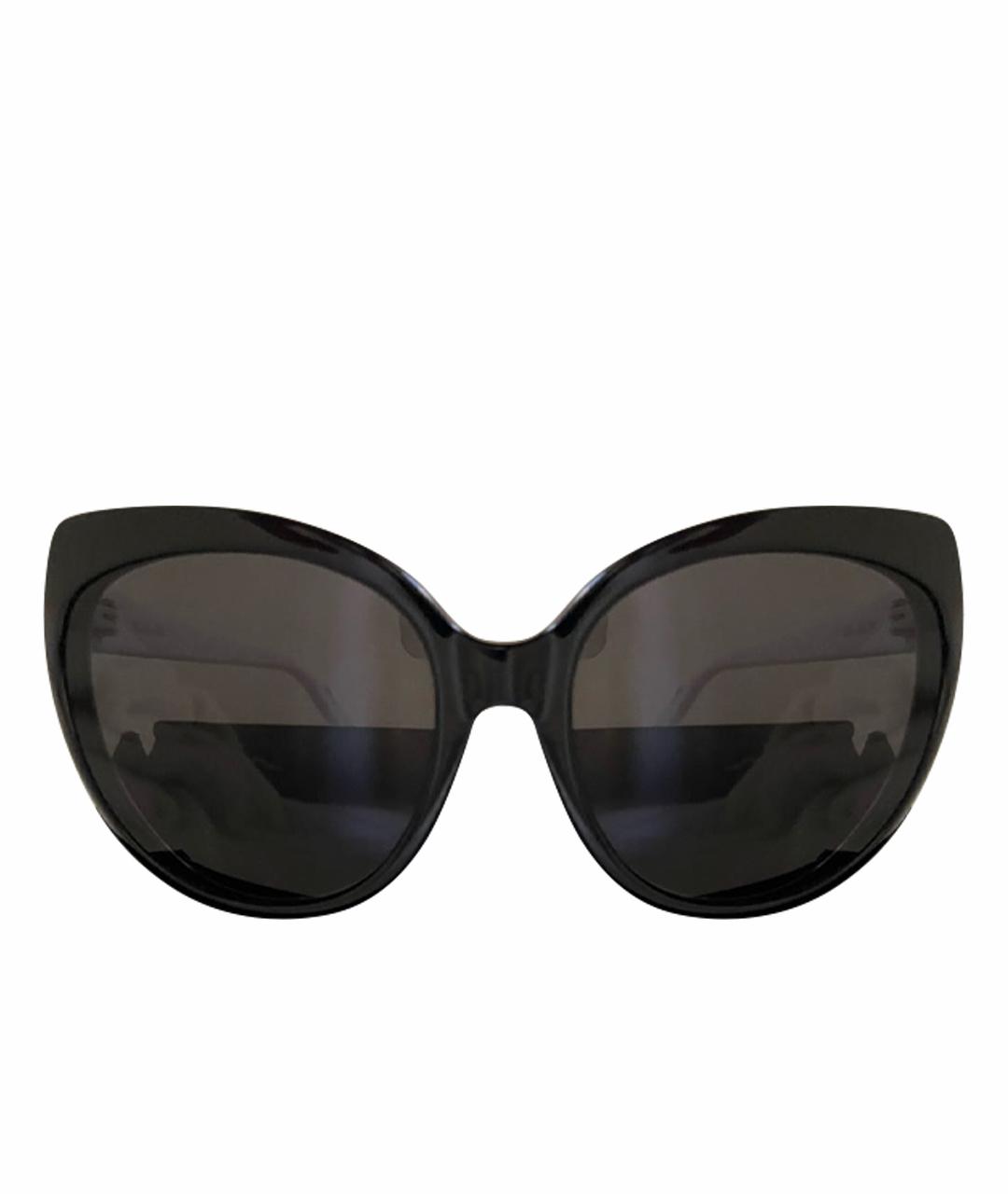 CHRISTIAN DIOR Черные пластиковые солнцезащитные очки, фото 1