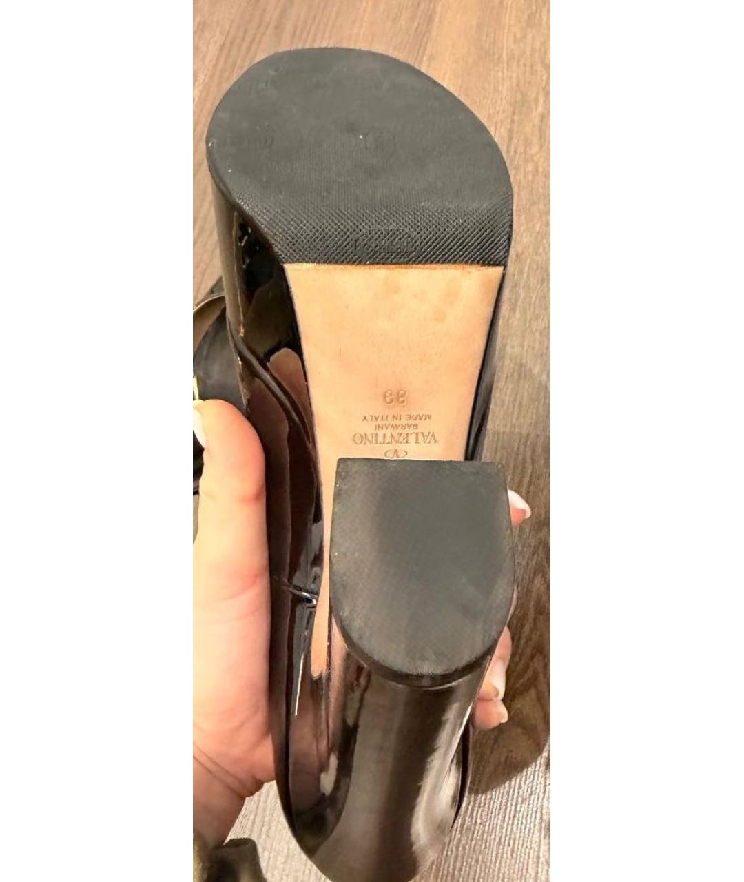 VALENTINO Черные кожаные туфли, фото 7