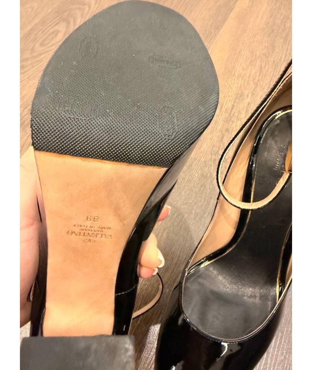 VALENTINO Черные кожаные туфли, фото 6