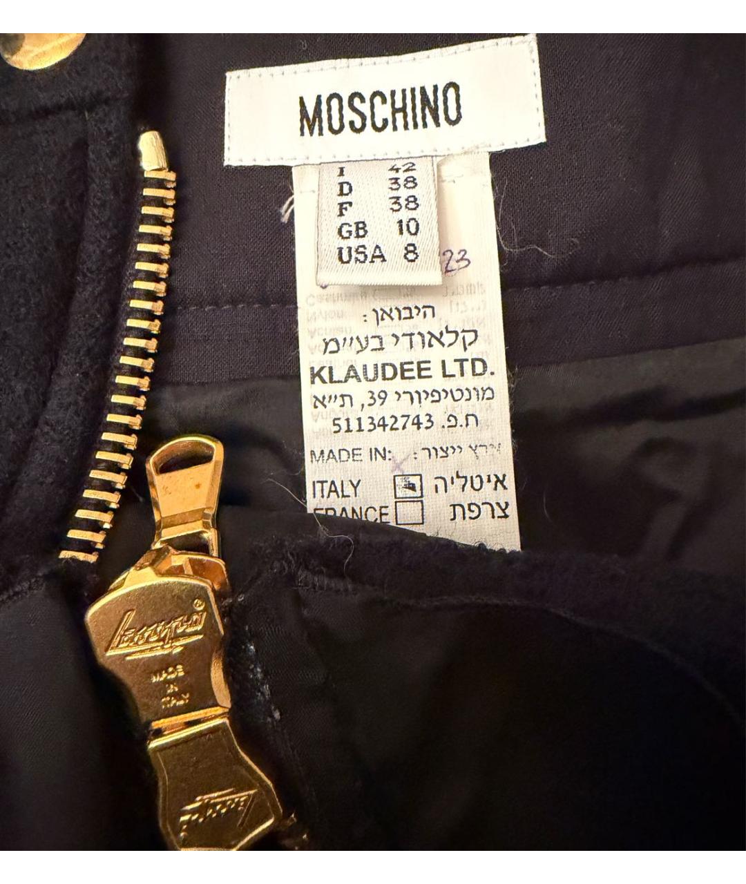 MOSCHINO Черный шерстяной костюм с юбками, фото 6