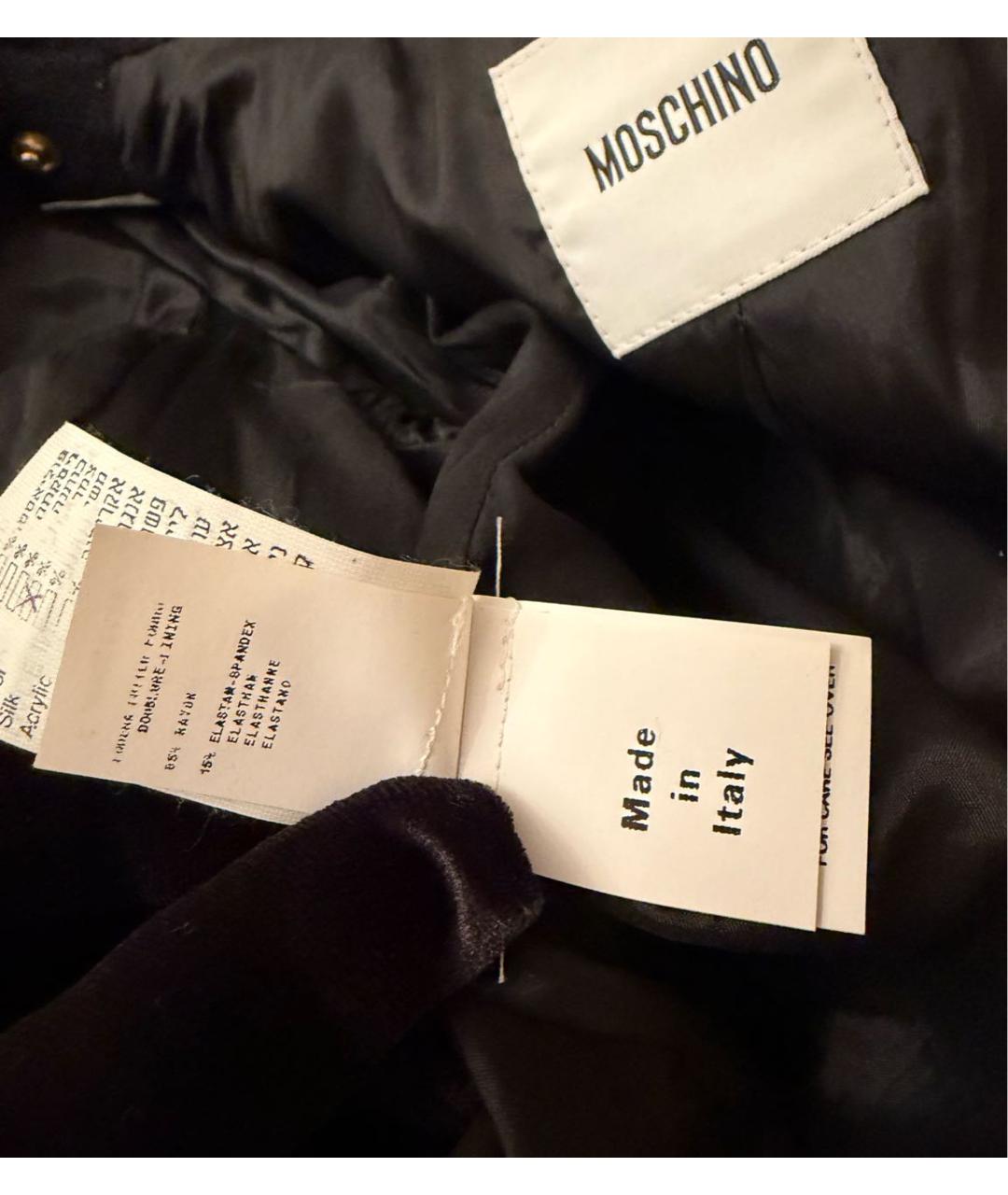 MOSCHINO Черный шерстяной костюм с юбками, фото 7