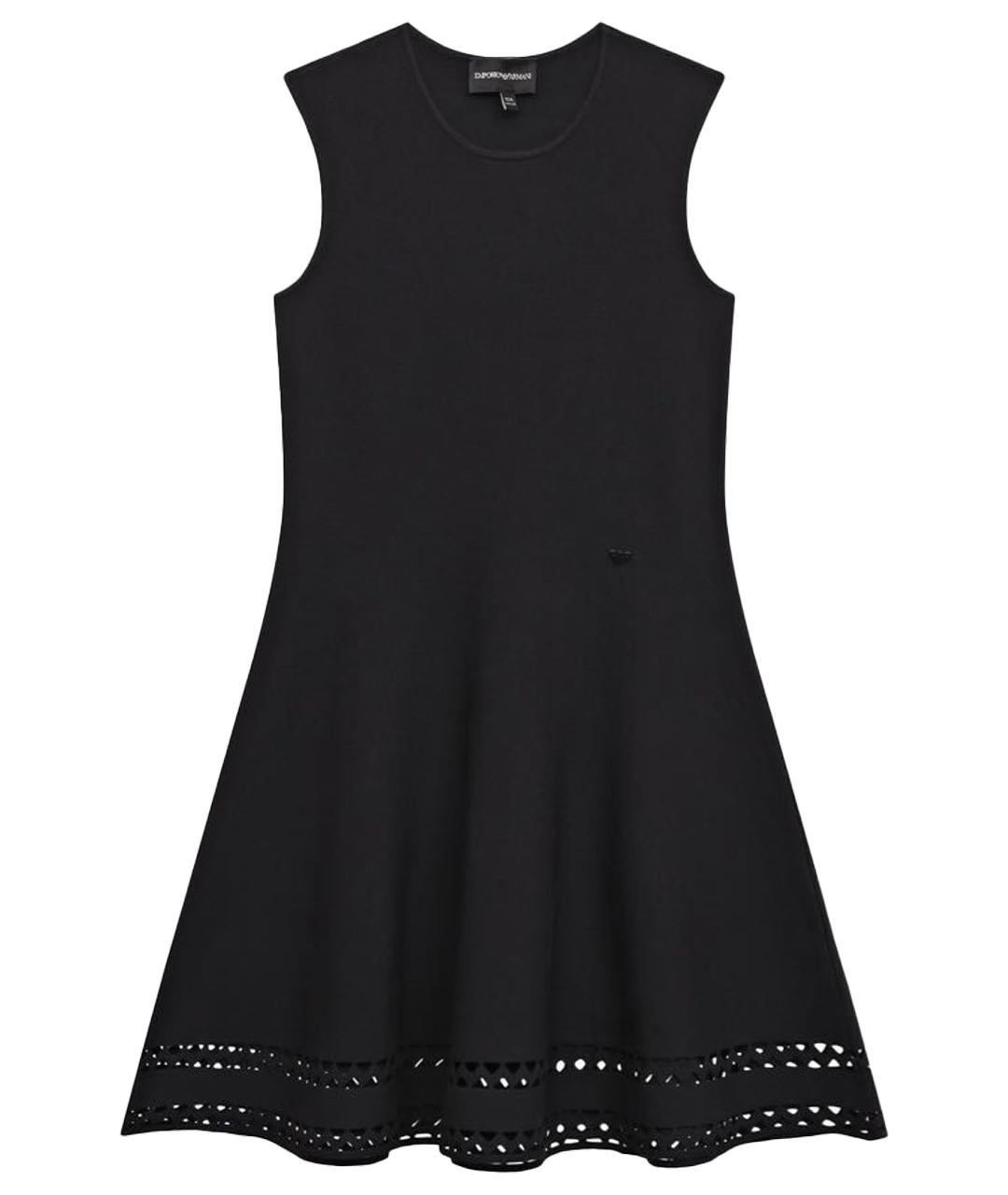 EMPORIO ARMANI Темно-синее вискозное коктейльное платье, фото 1