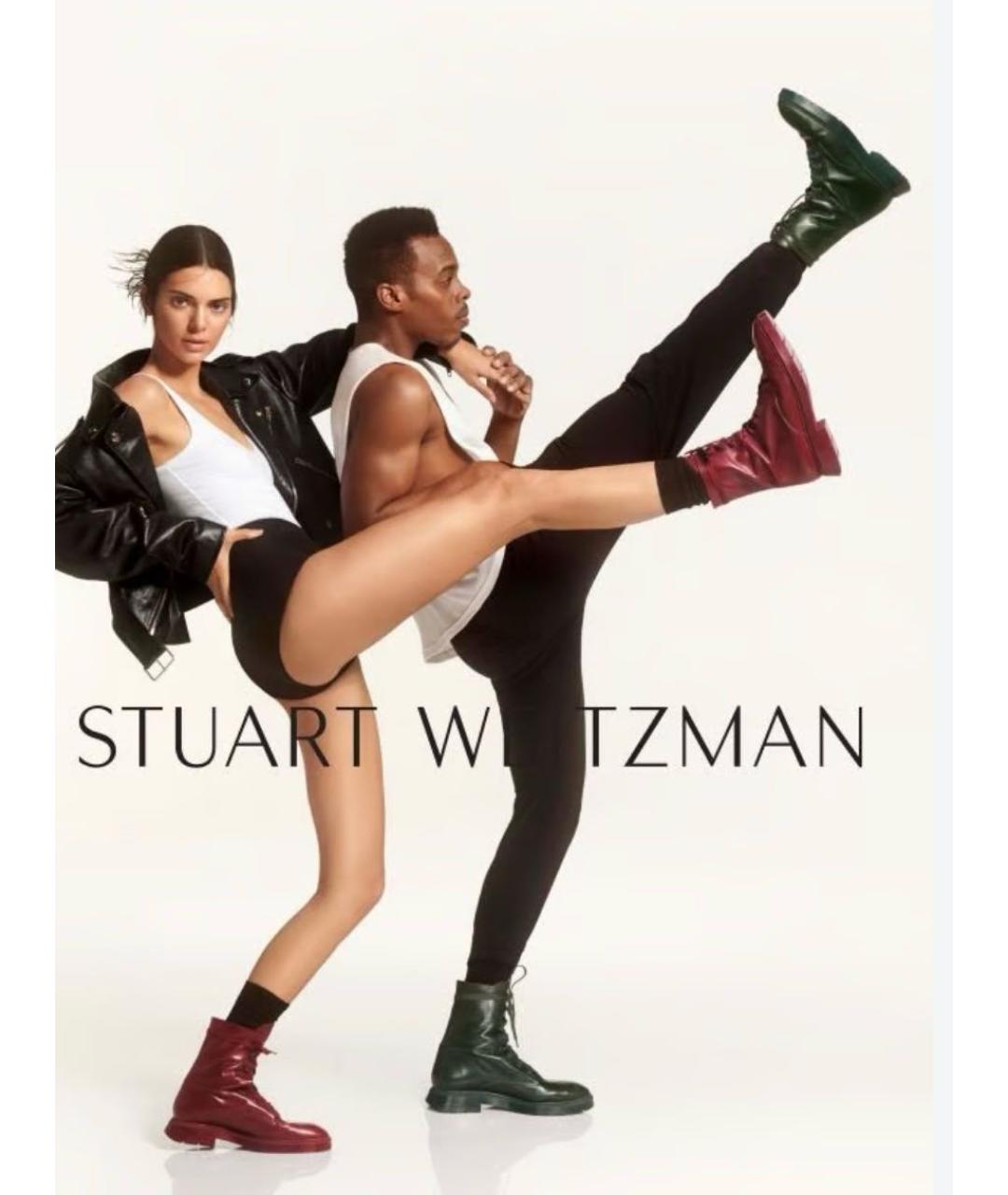 STUART WEITZMAN Черные кожаные ботинки, фото 8
