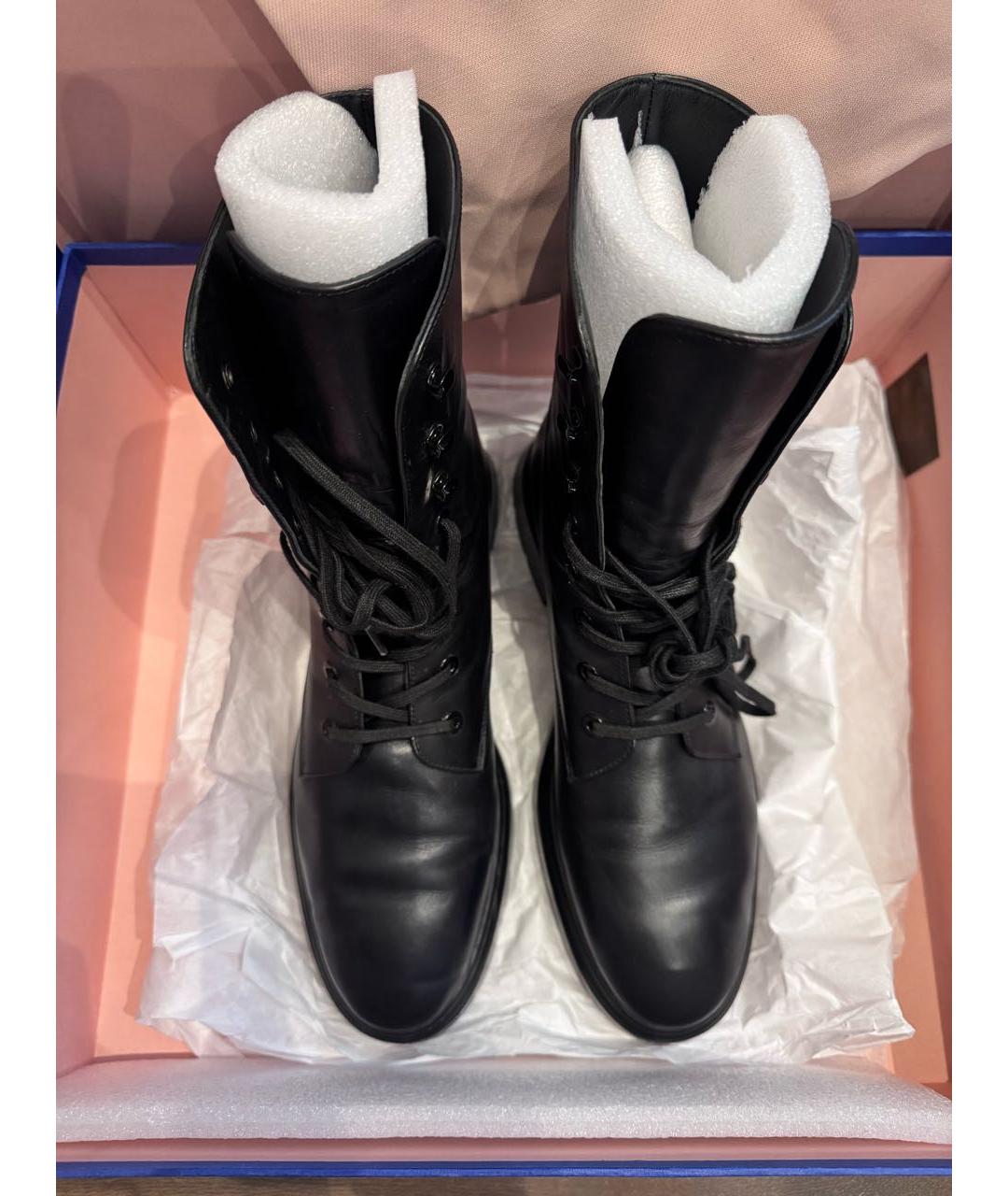 STUART WEITZMAN Черные кожаные ботинки, фото 3