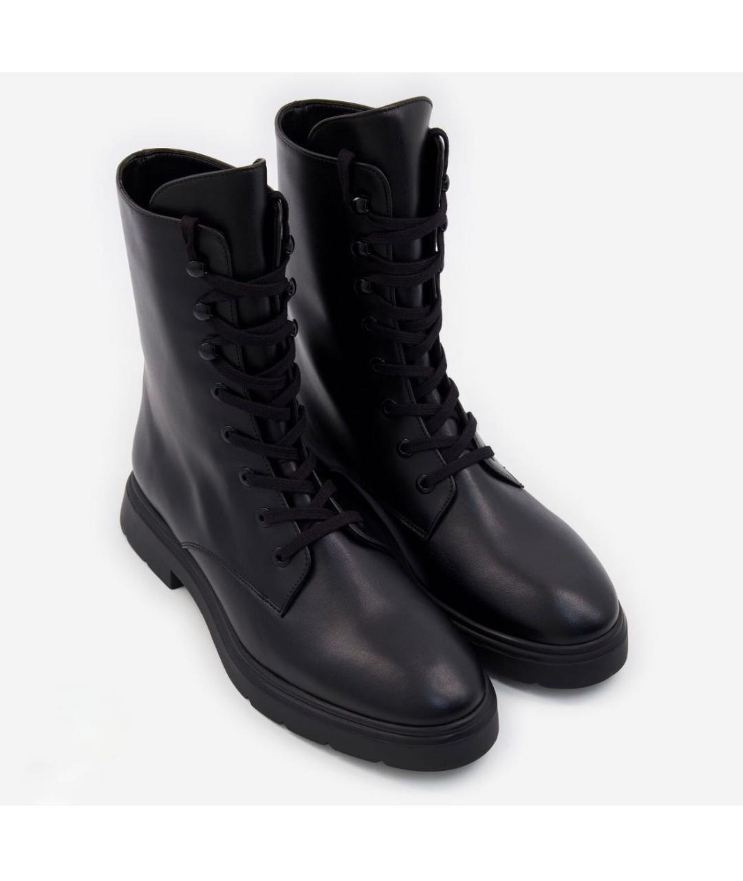 STUART WEITZMAN Черные кожаные ботинки, фото 2