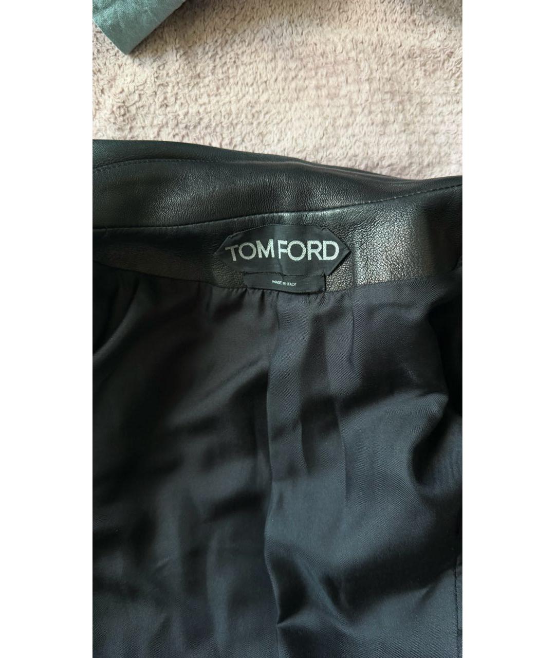 TOM FORD Черная кожаная куртка, фото 3