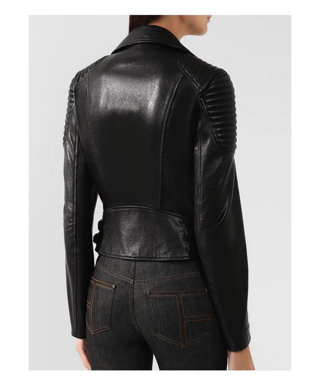 TOM FORD Черная кожаная куртка, фото 6