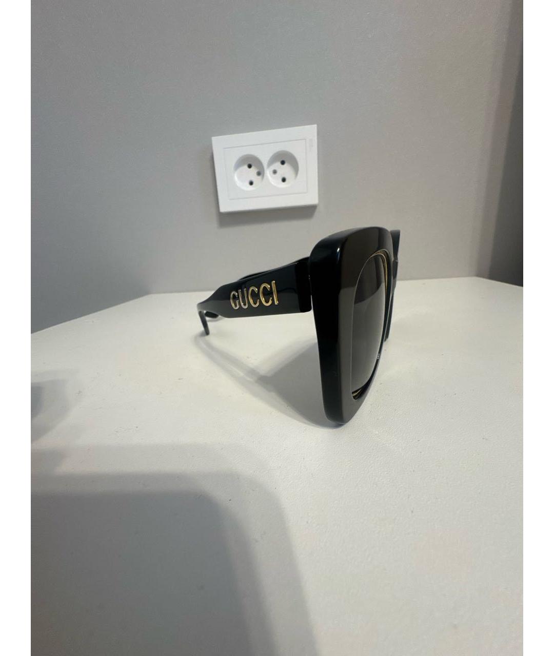 GUCCI Черные пластиковые солнцезащитные очки, фото 3