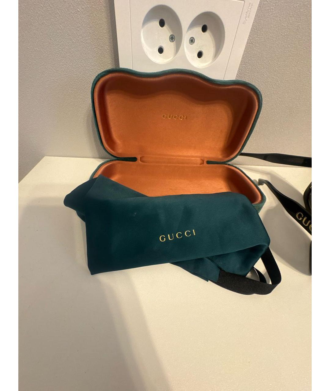 GUCCI Черные пластиковые солнцезащитные очки, фото 4