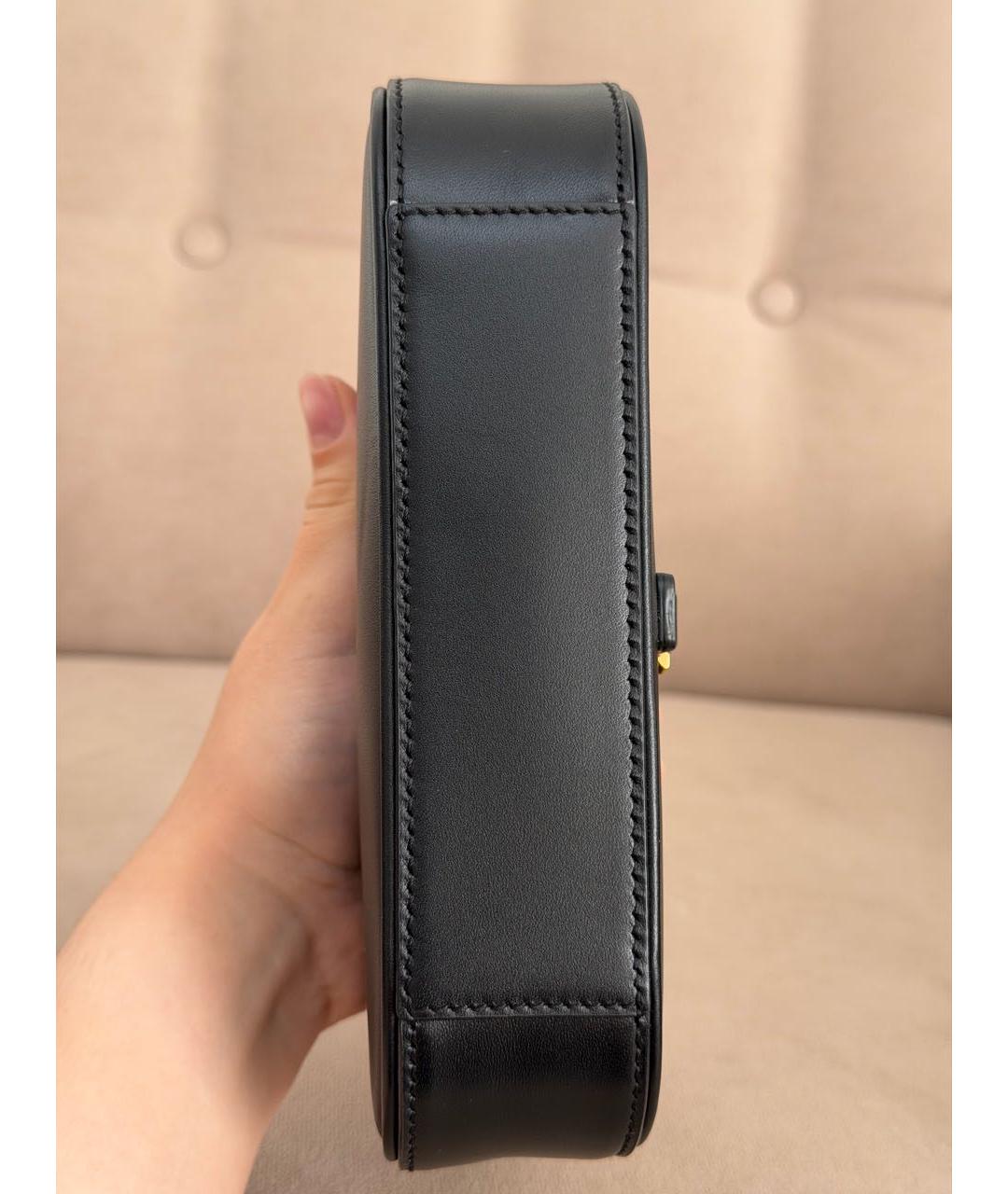 SAINT LAURENT Черная кожаная сумка с короткими ручками, фото 5