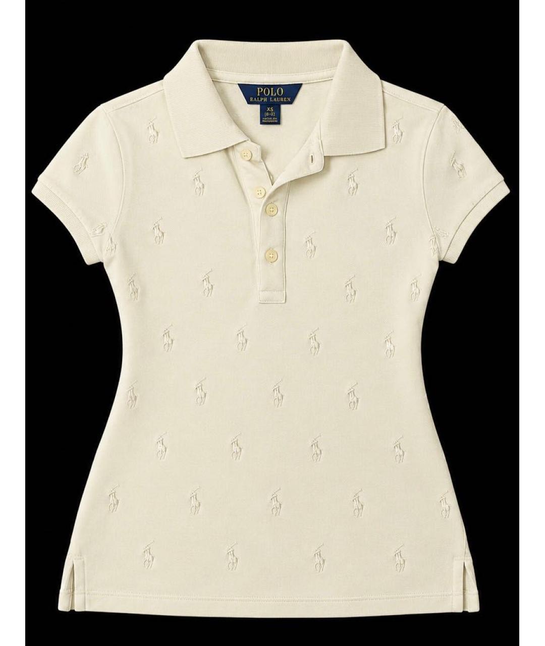 POLO RALPH LAUREN Бежевая хлопковая рубашка/блузка, фото 3