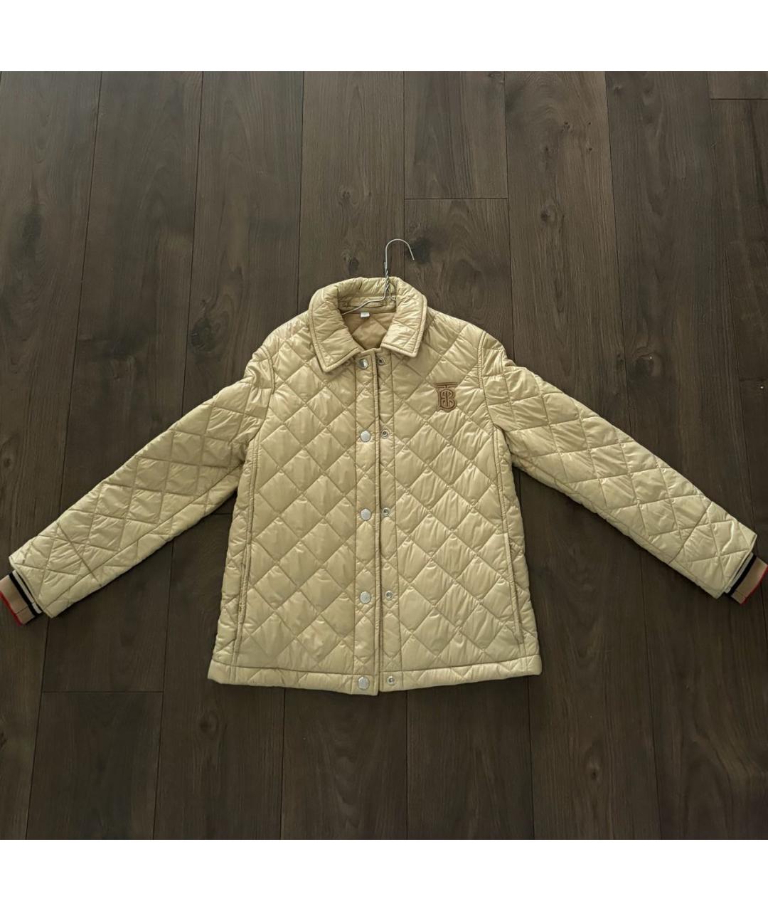 BURBERRY Бежевая полиамидовая куртка, фото 8