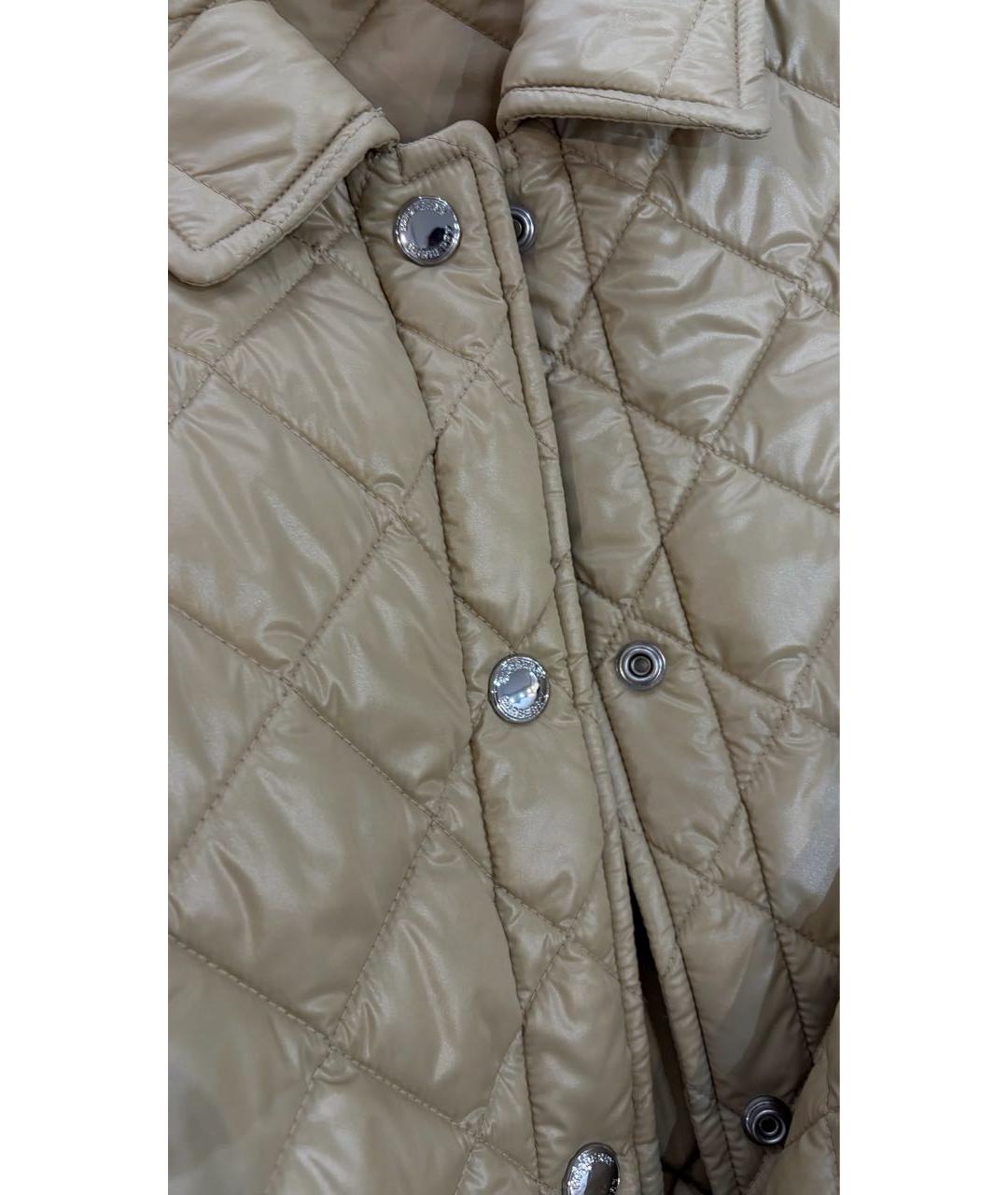 BURBERRY Бежевая полиамидовая куртка, фото 4