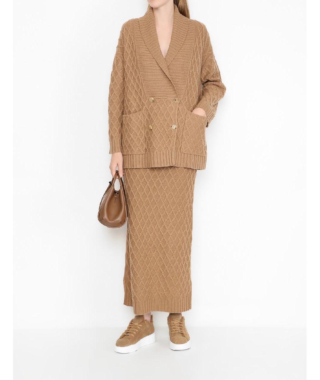 MAX MARA Бежевый шерстяной кардиган, фото 5