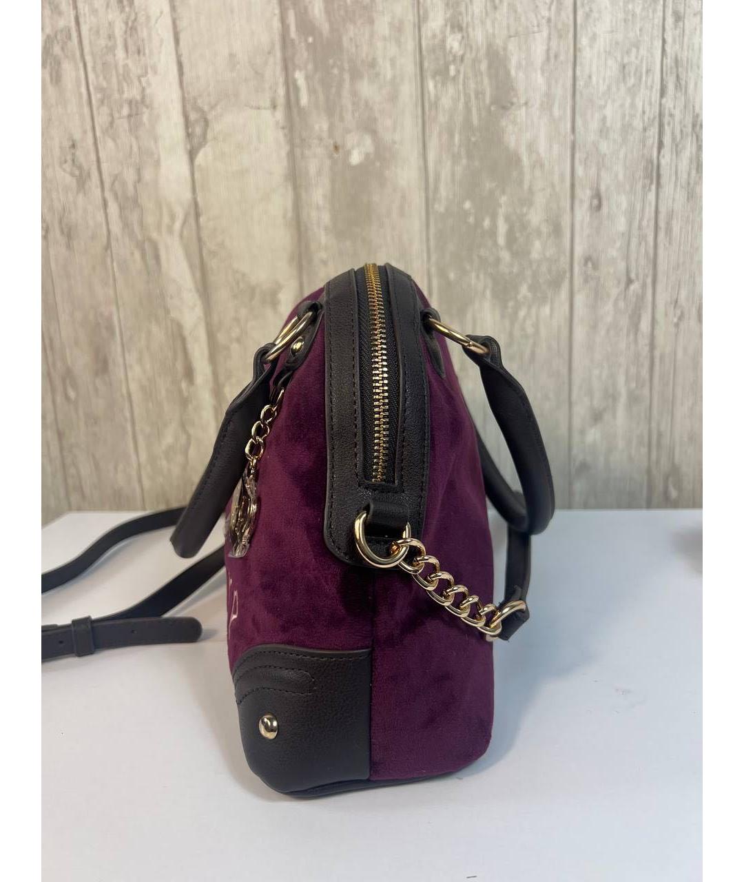 JUICY COUTURE Фиолетовая бархатная сумка с короткими ручками, фото 7