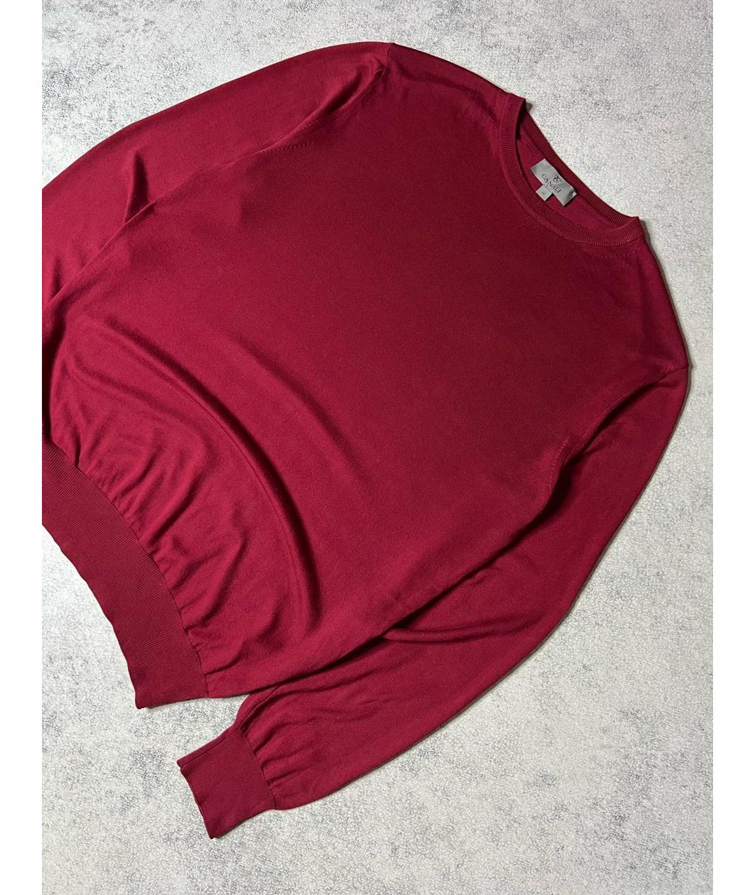 CANALI Бордовый хлопковый джемпер / свитер, фото 2