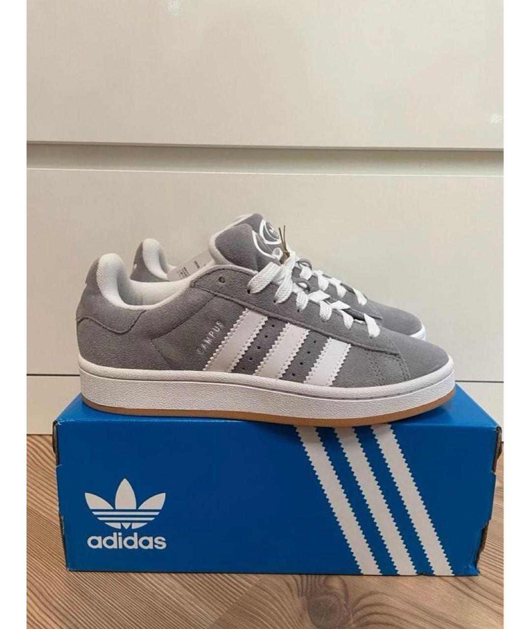 ADIDAS Серые замшевые кеды, фото 2