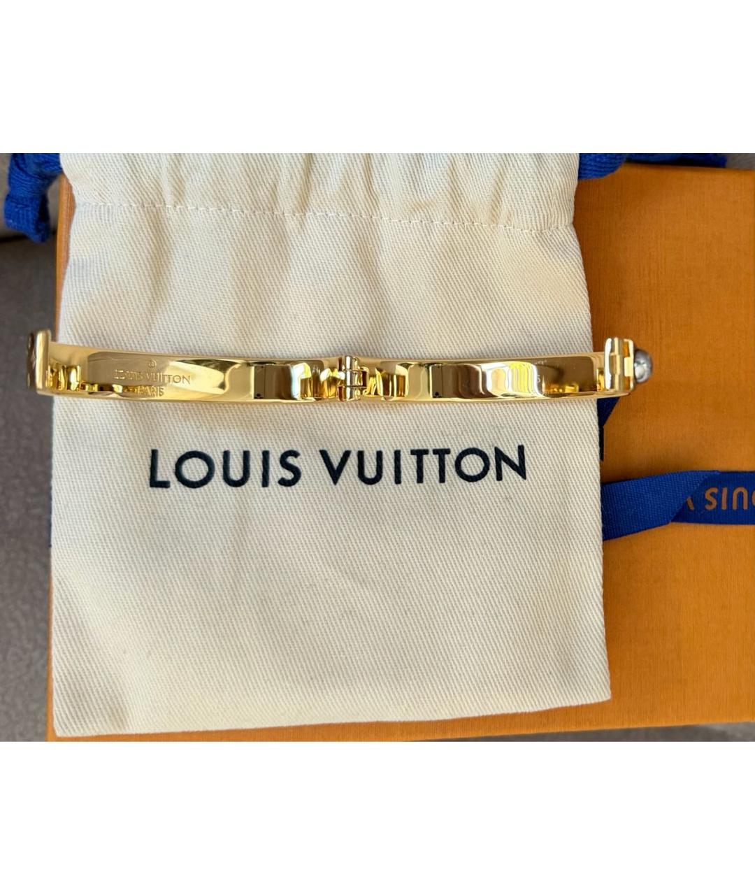 LOUIS VUITTON Золотой латунный браслет, фото 6