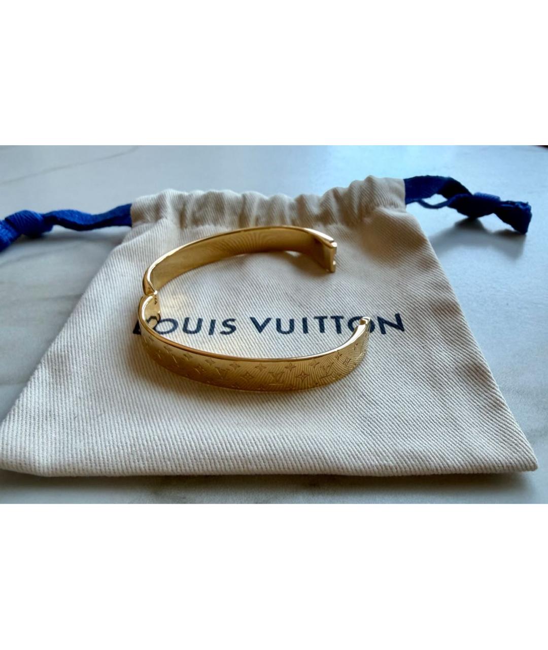LOUIS VUITTON Золотой латунный браслет, фото 3