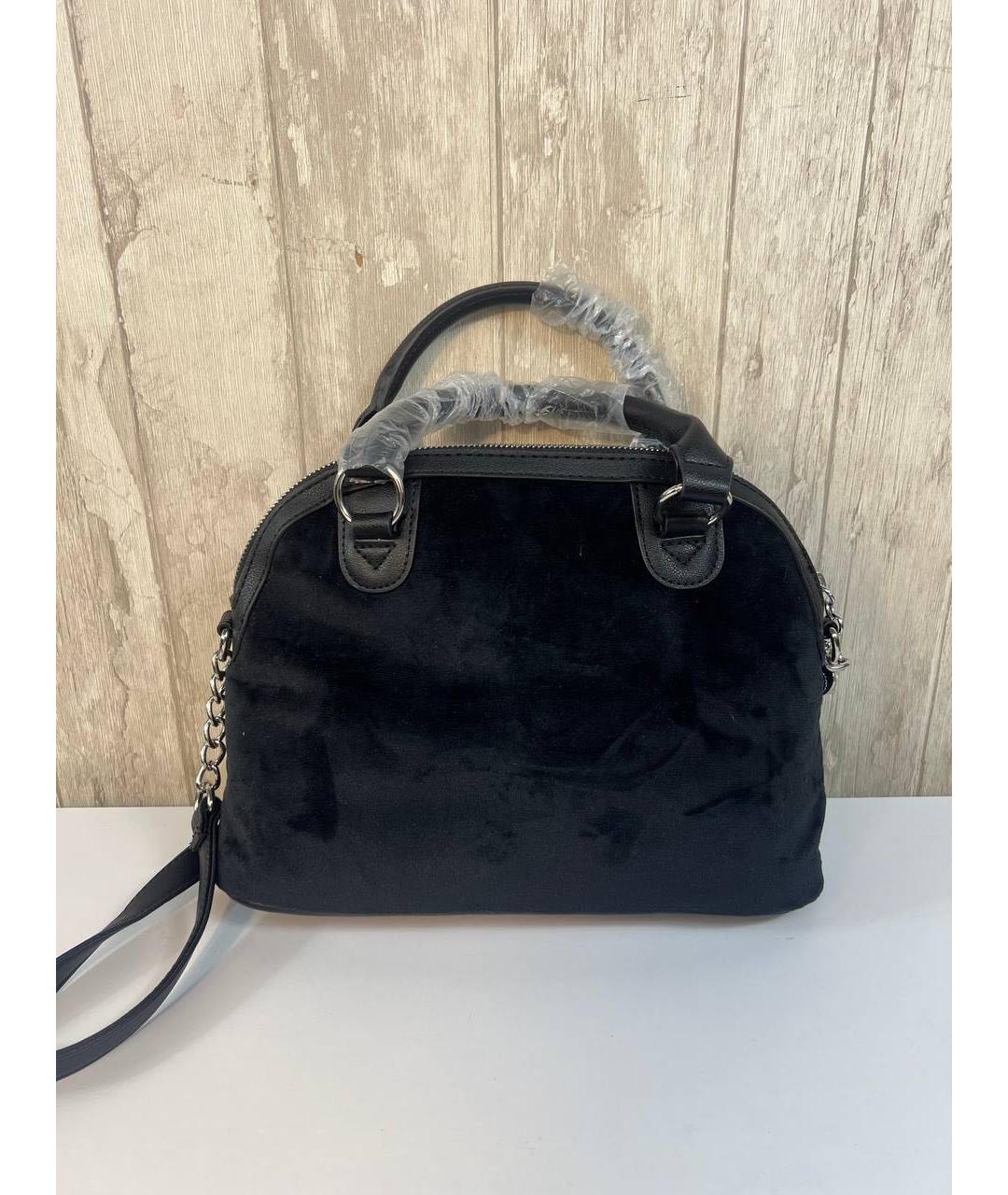 JUICY COUTURE Черная бархатная сумка с короткими ручками, фото 3