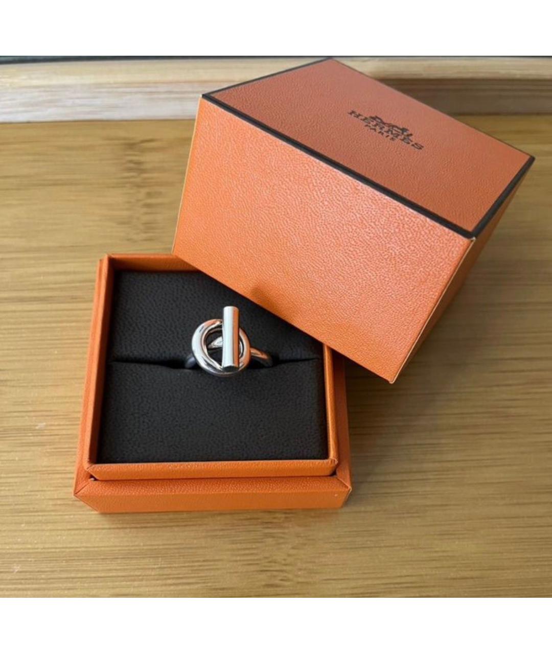 HERMES Серебряное серебряное кольцо, фото 2