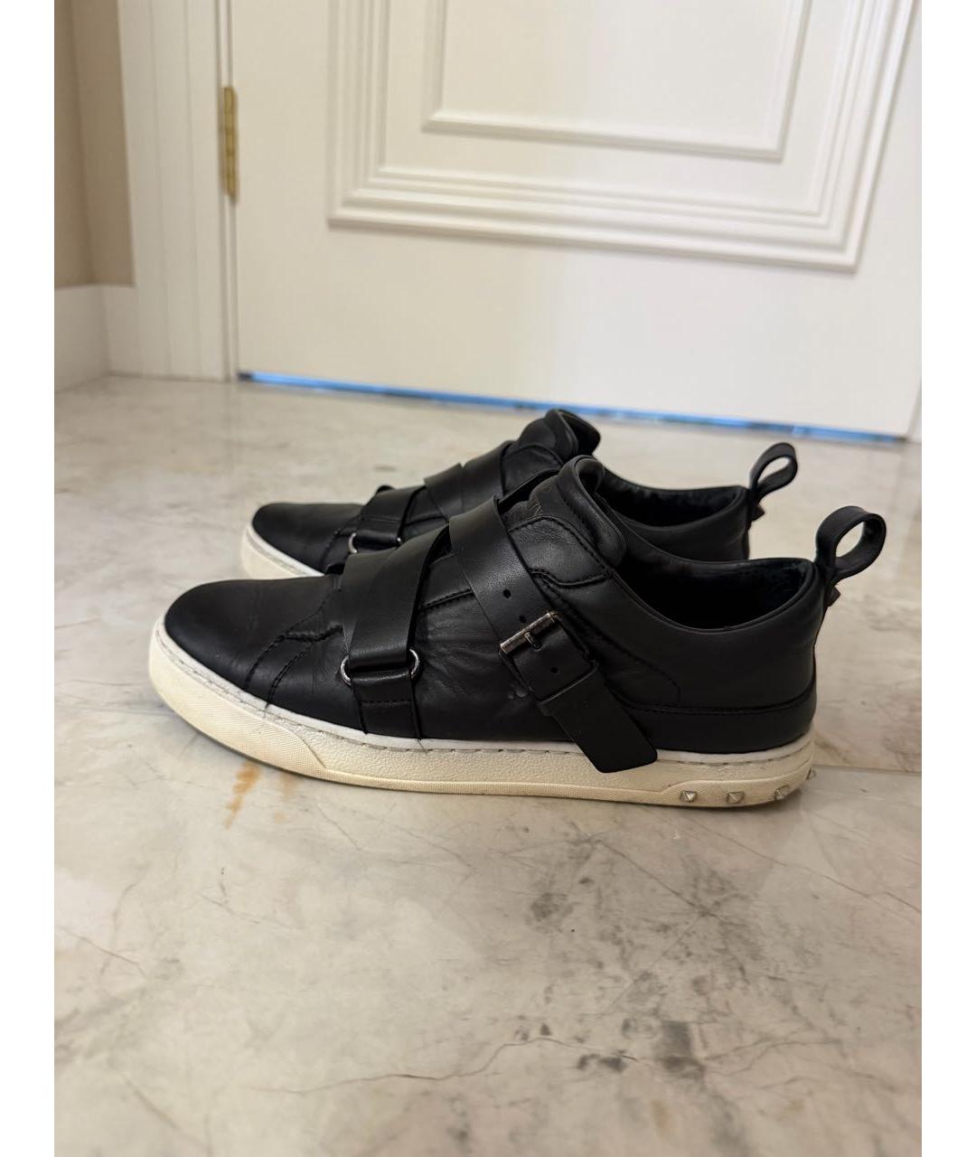 VALENTINO Черные кожаные кеды, фото 5