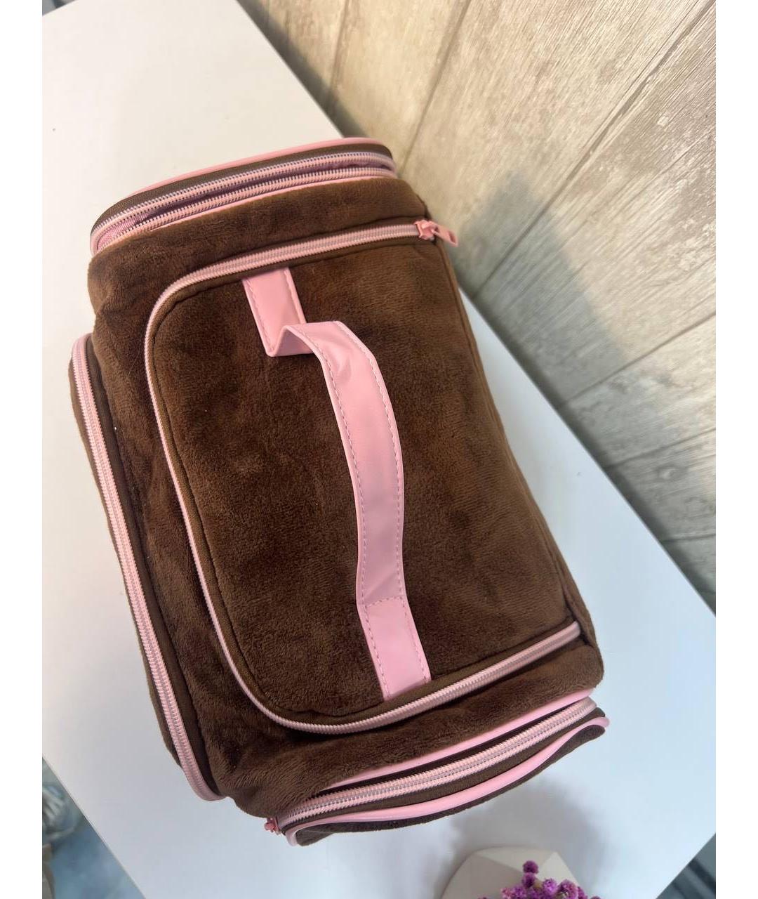 JUICY COUTURE Коричневая бархатная косметичка, фото 2