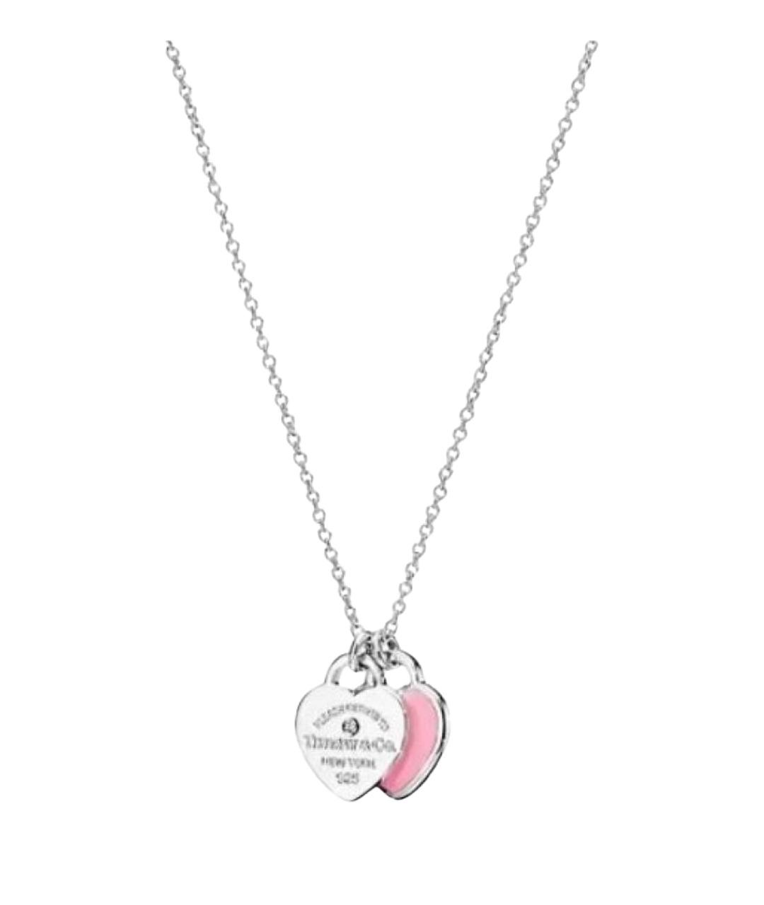 TIFFANY&CO Розовая серебряная подвеска, фото 1