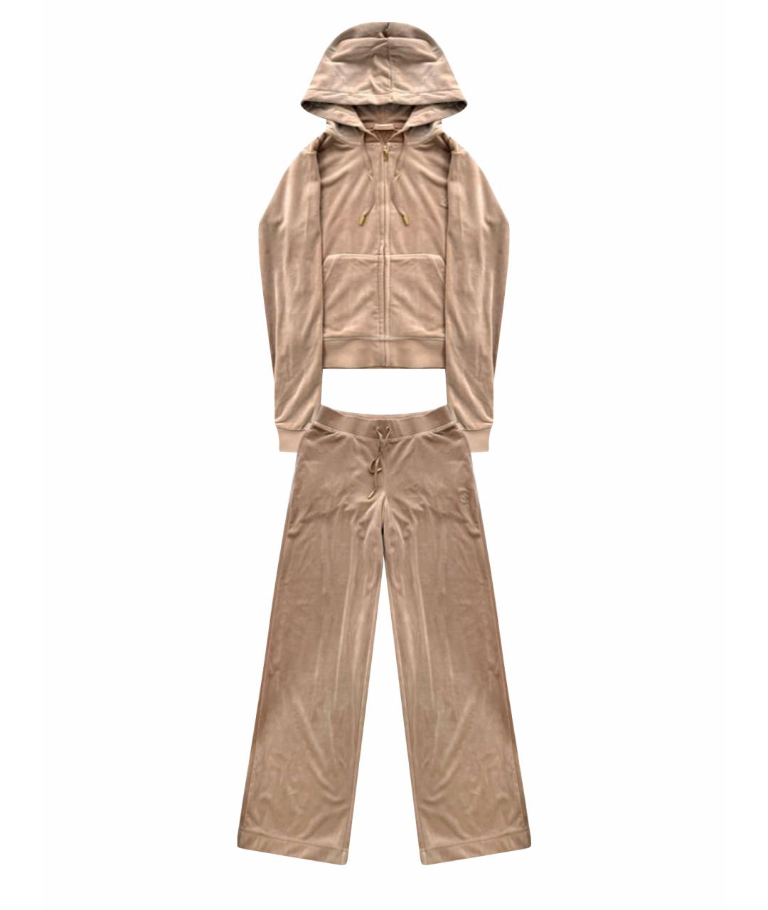 JUICY COUTURE Бежевый велюровый спортивные костюмы, фото 1