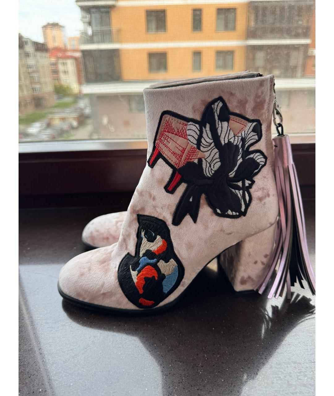 MSGM Коралловые бархатные ботильоны, фото 5