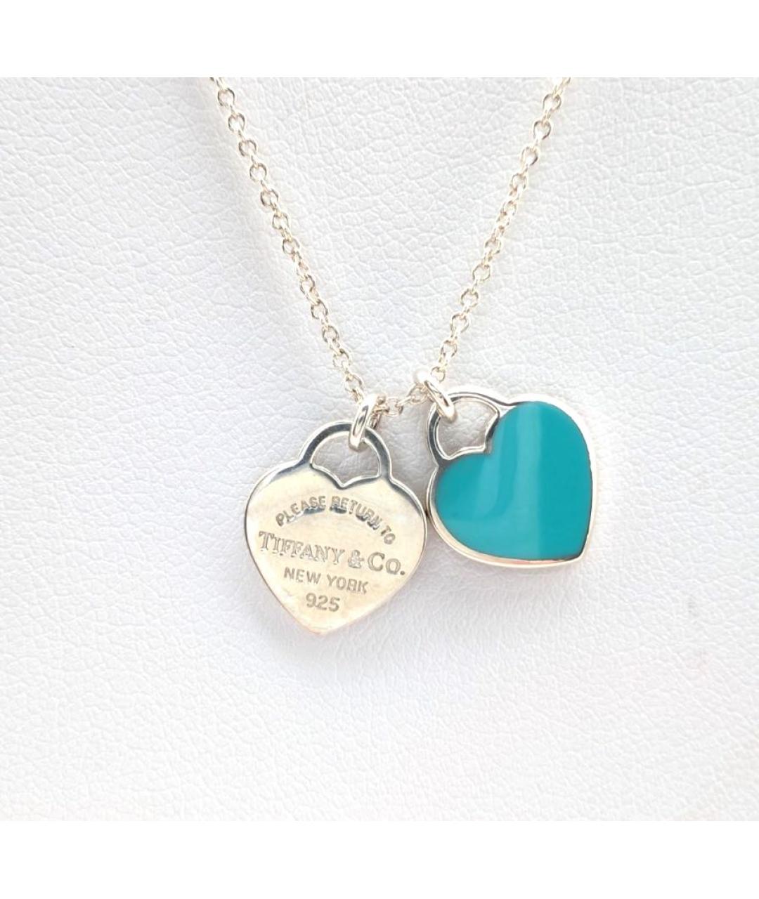 TIFFANY&CO Бирюзовая серебряная подвеска, фото 3