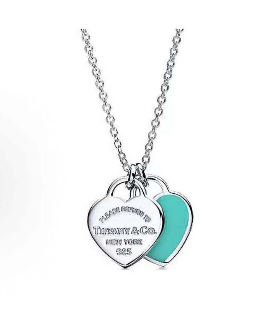 TIFFANY&CO Бирюзовая серебряная подвеска, фото 6